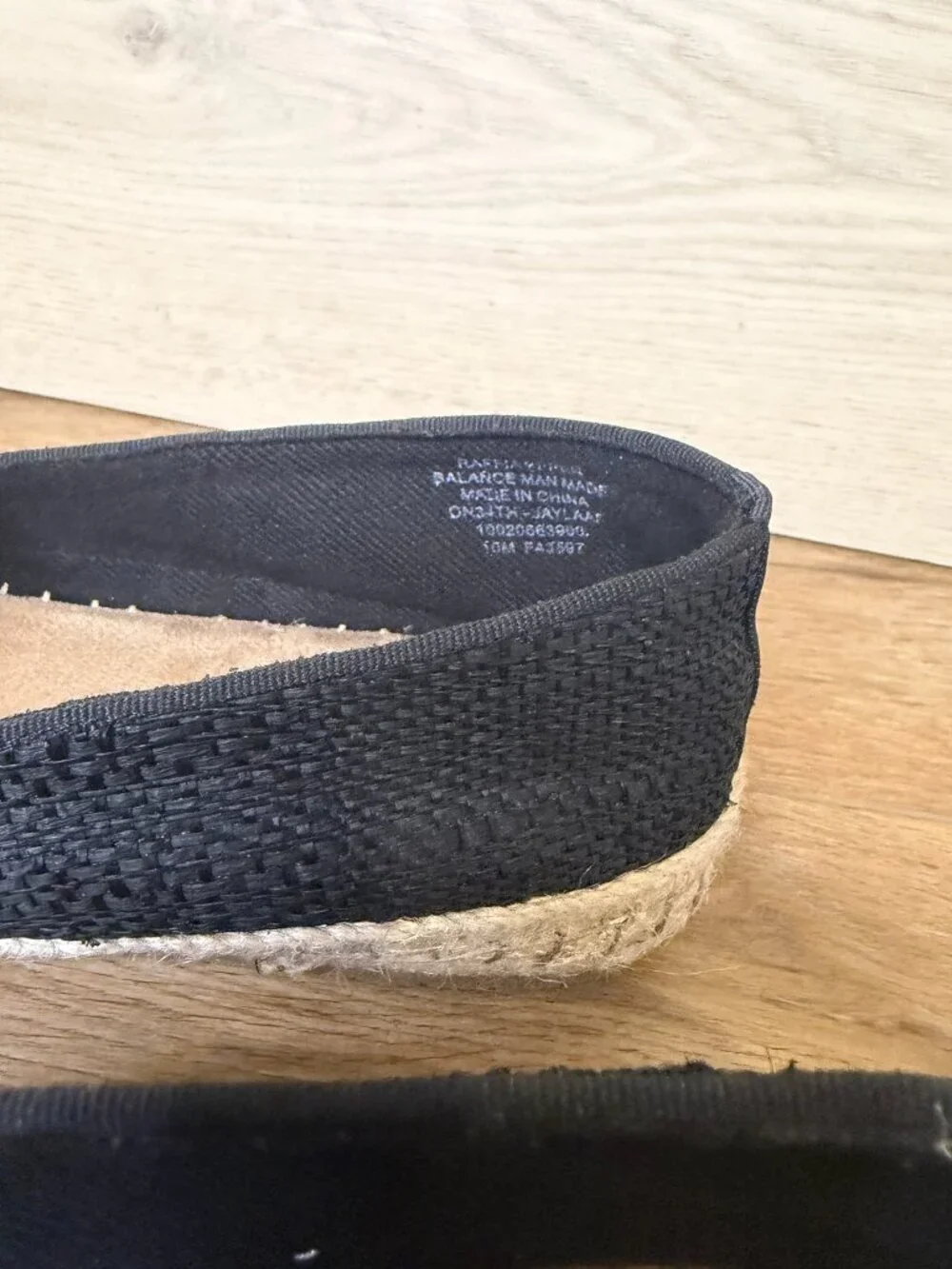 On 34th Jaylaaf Woven Rhinestone Bow Espadrille Loafers Flats Womens Black 10M‎